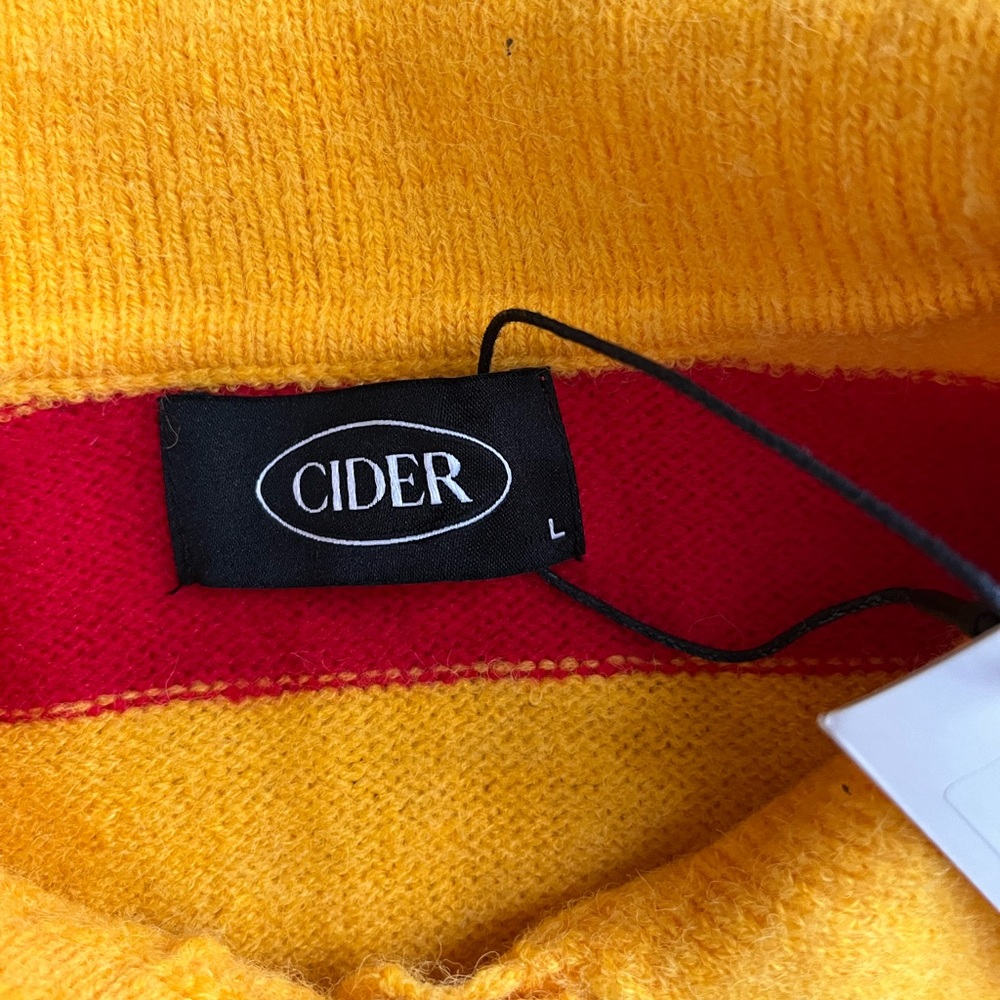 New women’s Cider sweater stripe short sleeve collar retro inspo.Large - Picture 6 of 12